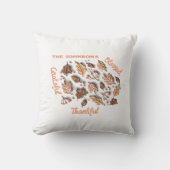 感謝祭紅葉ファミリーモダン名 クッション (正面)