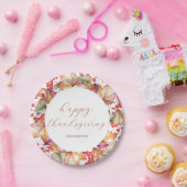 感謝祭紅葉フローラ ペーパープレート (パーティー)