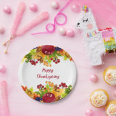 感謝祭紅葉リンゴとベリー ペーパープレート (パーティー)