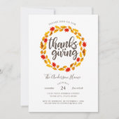 感謝祭紅葉リース 招待状 (正面)