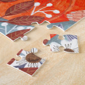 感謝祭紅葉感謝の女の子 ジグソーパズル (側面)