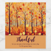 感謝祭紅葉感謝祭 ワインラベル (シングルラベル)