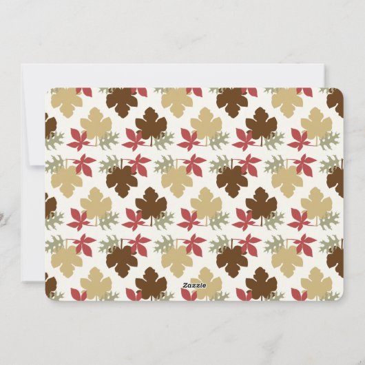 感謝祭紅葉手書きスクリプトフォト シーズンカード (裏面)