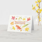 感謝祭紅葉折りグリーティングカード カード (黄色い花)