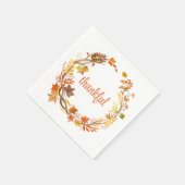 感謝祭紅葉秋の感謝祭モダン スタンダードカクテルナプキン (角)