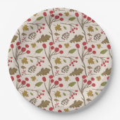 感謝祭紅葉秋ディナーパーティー ペーパープレート (正面)