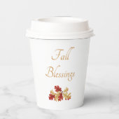 感謝祭紅葉 エレガント 紙コップ (裏面)