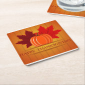 感謝祭紙コースター スクエアペーパーコースター (アングル)