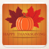 感謝祭紙コースター スクエアペーパーコースター (正面)