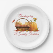 感謝祭紙プレート ペーパープレート (正面)