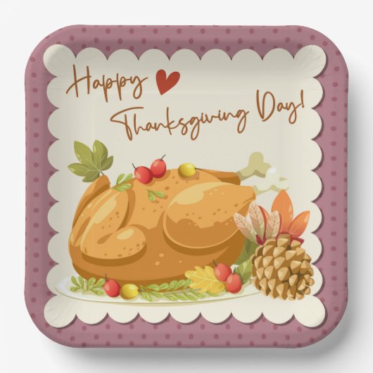感謝祭紙プレート ペーパープレート (正面)