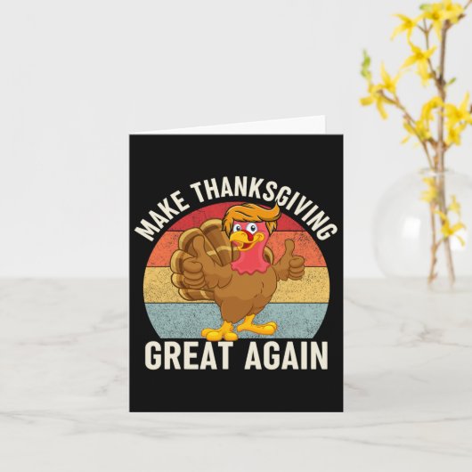 感謝祭素晴らし再びおもしろいトランプ2024 カード (黄色い花)