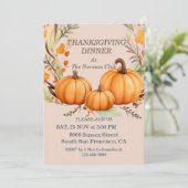 感謝祭素朴かぼちゃのフローラディナーカスタム 招待状 (スタンド正面)