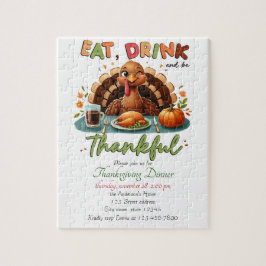 感謝祭素朴かぼちゃの水彩秋 ジグソーパズル