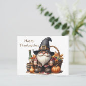 感謝祭素朴かぼちゃの水彩秋 ポストカード (スタンド正面)