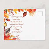 感謝祭素朴かぼちゃの水彩秋 ポストカード (裏面)