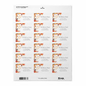 感謝祭素朴かぼちゃの水彩秋 ラベル (フルシート)