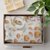 感謝祭素朴かぼちゃを切り離す水色 薄葉紙 (ギフト)