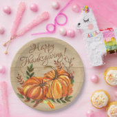 感謝祭素朴のカボチャ ペーパープレート (パーティー)