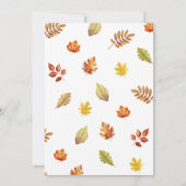 感謝祭素朴のパーティー友達ディナー 招待状 (裏面)