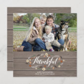 感謝祭素朴の写真カード シーズンカード (正面/裏面)