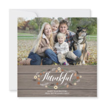感謝祭素朴の写真カード