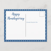 感謝祭素朴ウサギ祭りかわいい感謝してい シーズンポストカード (裏面)