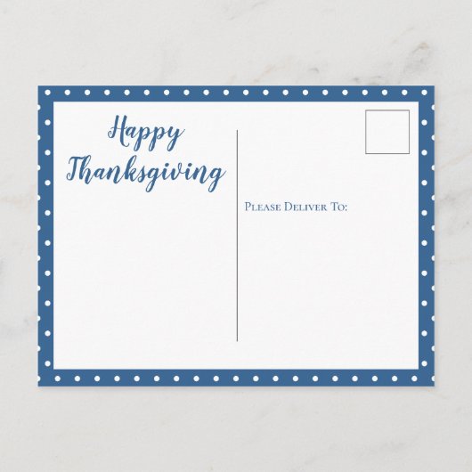 感謝祭素朴ウサギ祭りかわいい感謝してい シーズンポストカード (裏面)