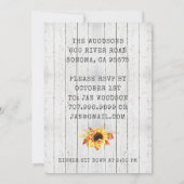 感謝祭素朴ウッド秋招待状 招待状 (裏面)