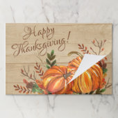感謝祭素朴カボチャランチョンマット ペーパーパッド (折り畳み)