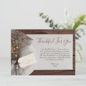 感謝祭素朴ディナーを設定する秋のテーブル シーズンカード (スタンド正面)