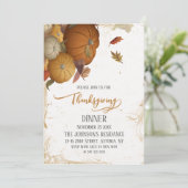 感謝祭素朴ディナーオータムカボチャ 招待状 (スタンド正面)