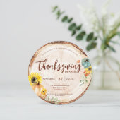 感謝祭素朴ディナーパンプキンウッド秋 招待状 (スタンド正面)