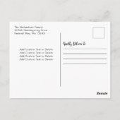 感謝祭素朴ディナーパンプキン招待状 ポストカード (裏面)