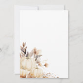 感謝祭素朴ディナーパンプキン 招待状 (裏面)