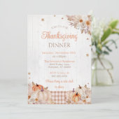 感謝祭素朴ディナーパーティー 招待状 (スタンド正面)