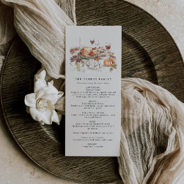 感謝祭素朴ディナーメニュー メニュー