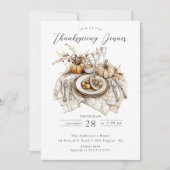 感謝祭素朴ディナー 招待状 (正面)