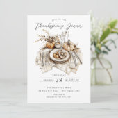 感謝祭素朴ディナー 招待状 (スタンド正面)