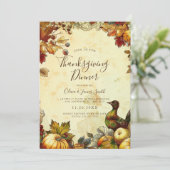 感謝祭素朴ディナー 招待状 (スタンド正面)