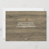 感謝祭素朴モダン家族の写真コラージュ シーズンカード (裏面)