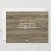 感謝祭素朴モダン家族の写真コラージュ シーズンカード (裏面)