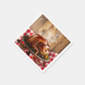 感謝祭素朴ローストトルコ赤ちゃんシャワー スタンダードカクテルナプキン (角)