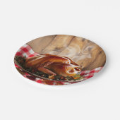 感謝祭素朴ローストトルコ赤ちゃんシャワー ペーパープレート (アングル)