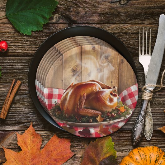 感謝祭素朴ローストトルコ赤ちゃんシャワー ペーパープレート