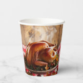 感謝祭素朴ローストトルコ赤ちゃんシャワー 紙コップ (裏面)