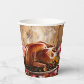 感謝祭素朴ローストトルコ赤ちゃんシャワー 紙コップ (正面)