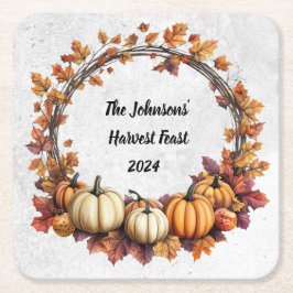 感謝祭素朴会 スクエアペーパーコースター