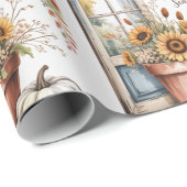 感謝祭素朴国感謝祭秋 ラッピングペーパー (ロールコーナー)