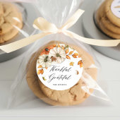 感謝祭素朴家族のシール ラウンドシール